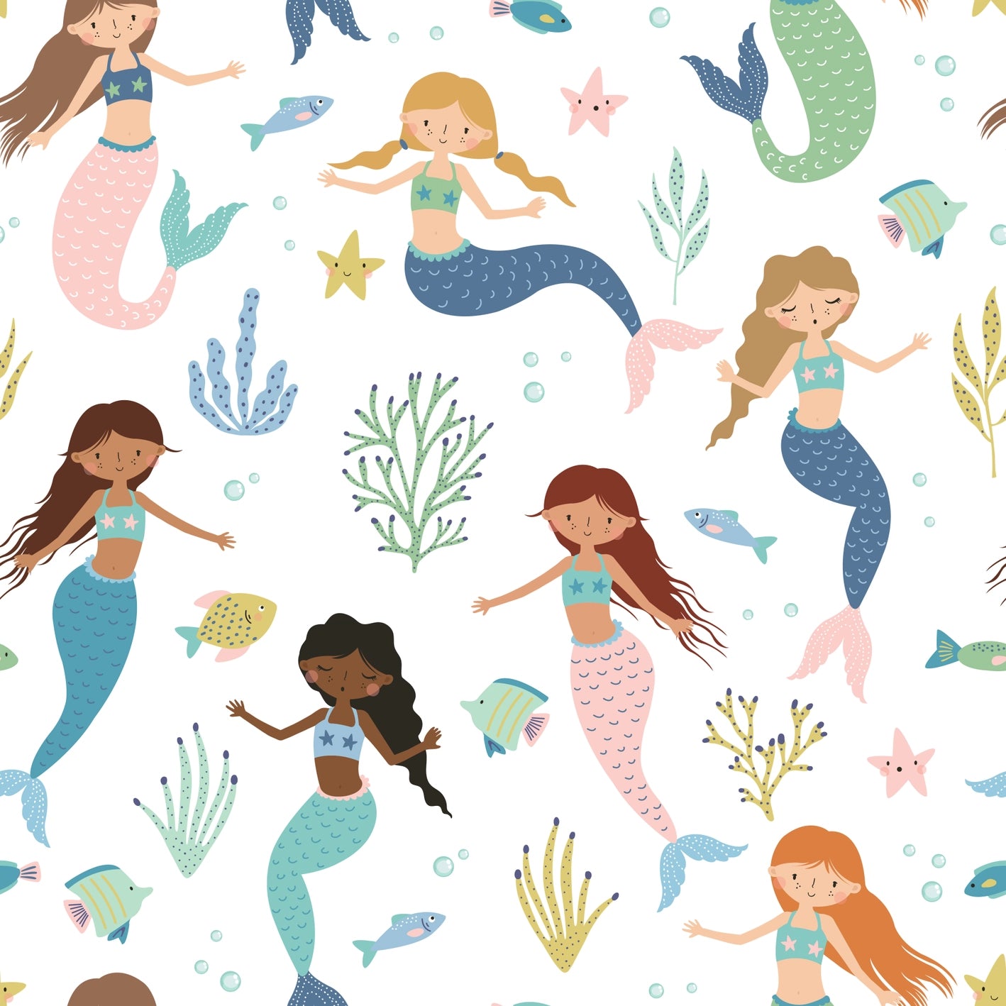 Bird & Bean Bamboo Tulle Skirted Bodysuit - Magic Mermaids