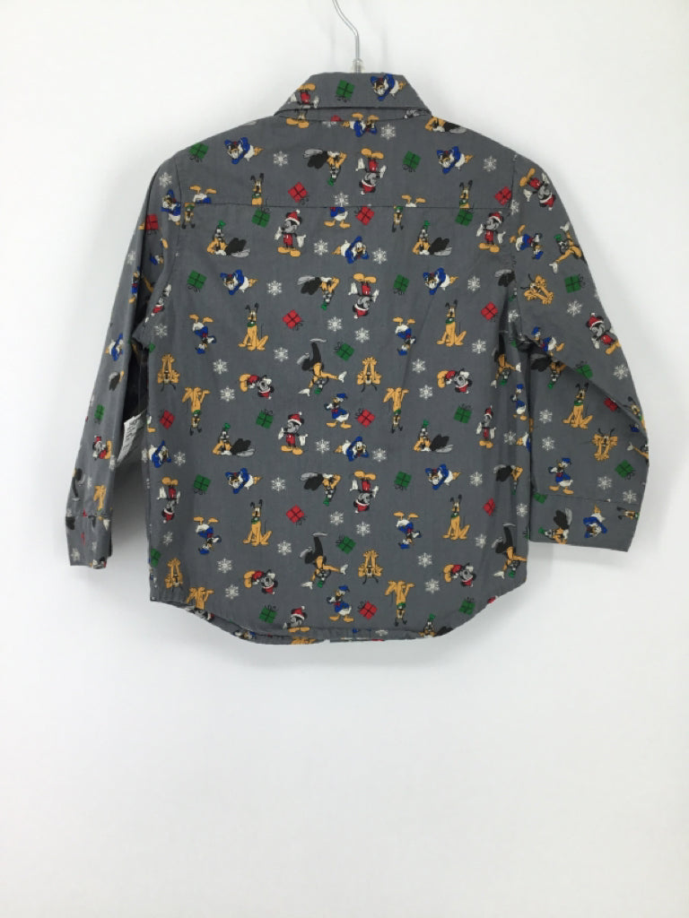 Disney Child Size 18 Months Gray Christmas Shirt