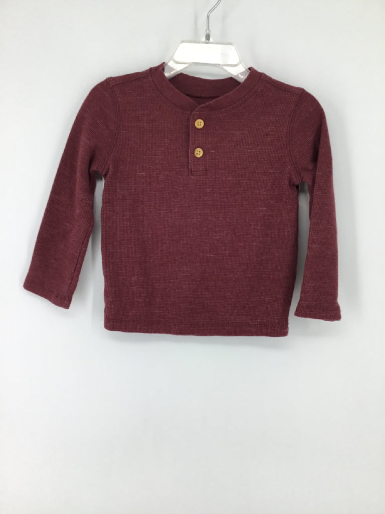 jumping beans Child Size 18 Months Burgundy Solid Shirt - boys