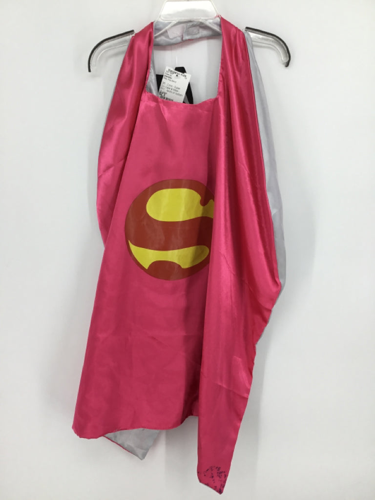 brandless Child Size 3 Pink Dress-Up Super Girl Cape & Mask