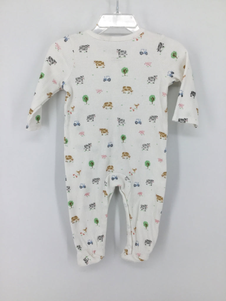 Mudpie Child Size 3-6 Months White Sleepers