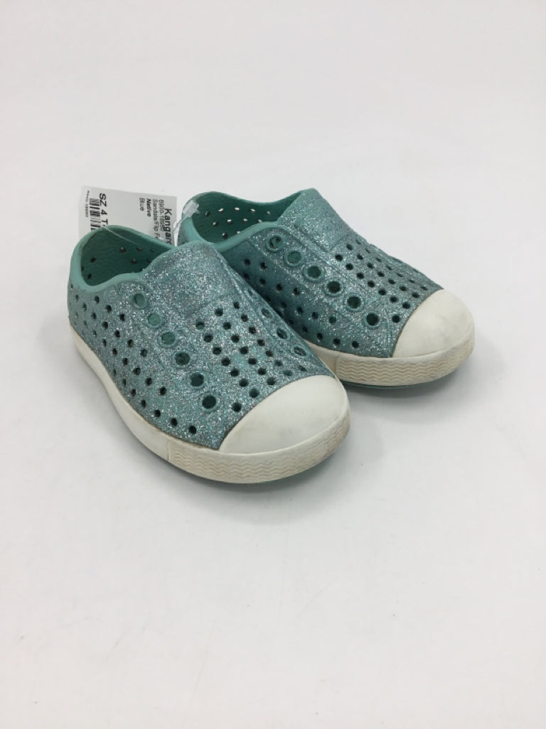 Native Child Size 4 Toddler Blue Sandals/Flip Flops