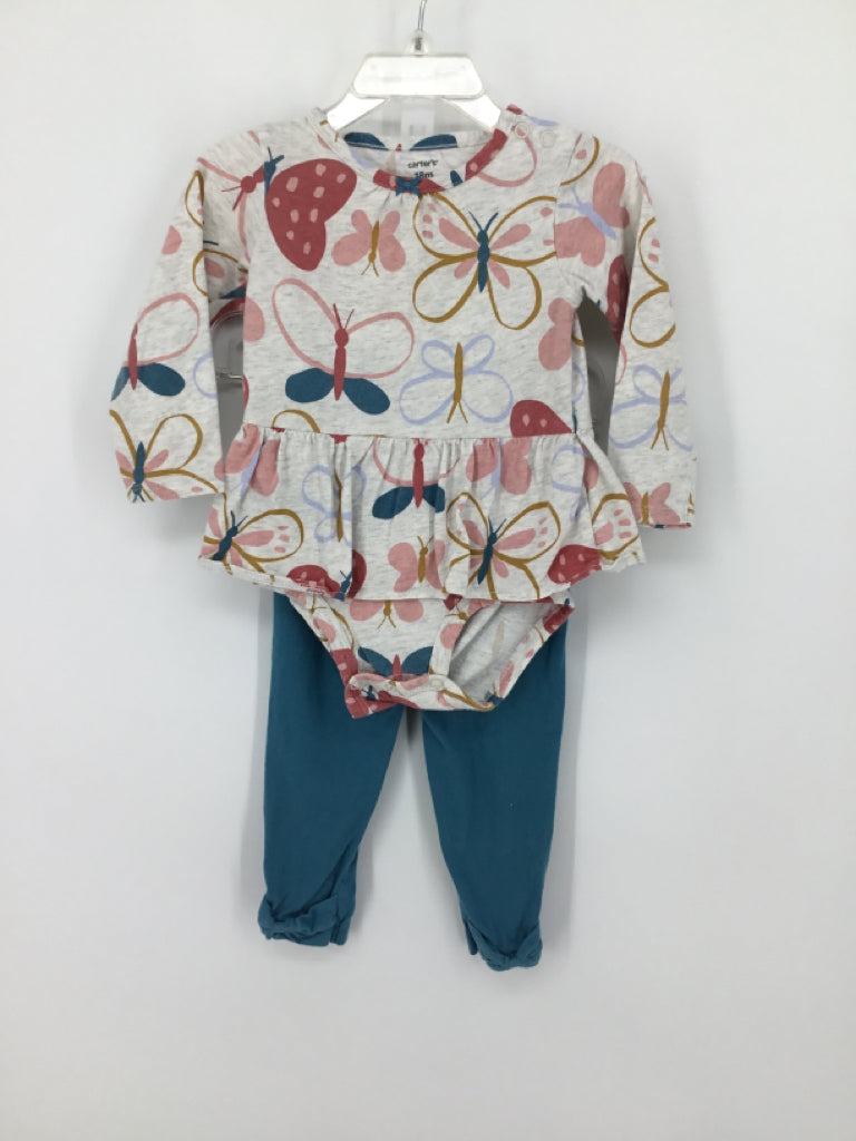 Carter's Child Size 18 Months Gray Outfit - girls