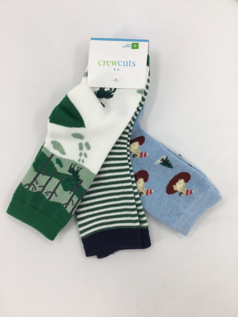 Crewcuts Child Size 8 Toddler Green Print Socks - boys