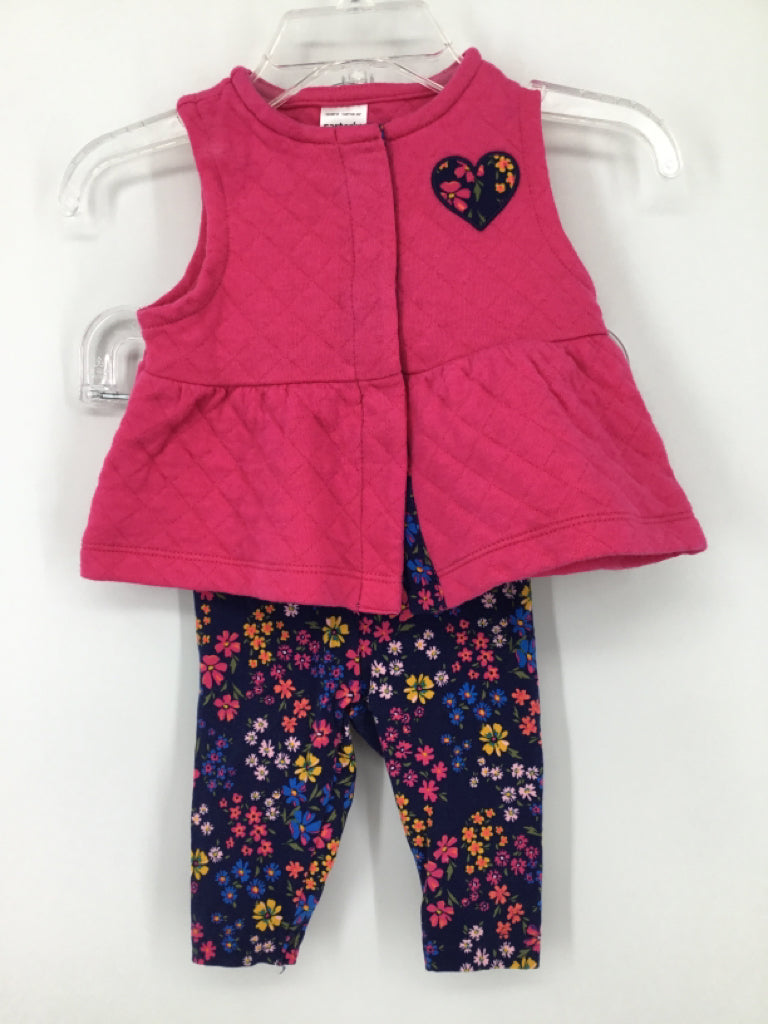 Carter's Child Size 3 Months Pink Outfit - girls