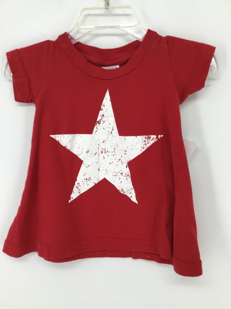 Urban Smalls Child Size 9 Months Red Stars & Stripes Shirt