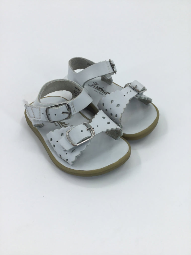 Footmates Child Size 3 Toddler White Sandals/Flip Flops