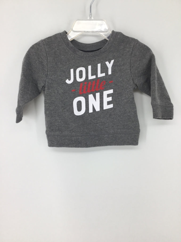 jumping beans Child Size Newborn Gray Christmas Sweatshirt