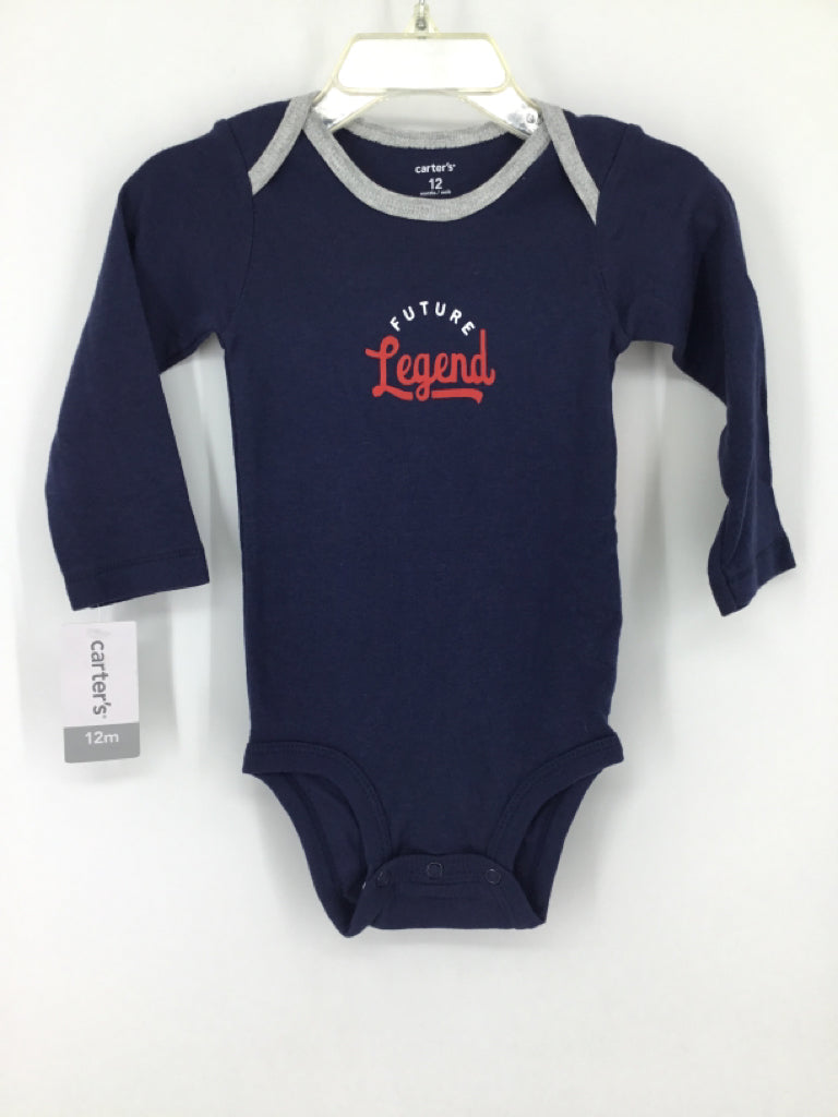 Carter's Child Size 12 Months Navy Onesie