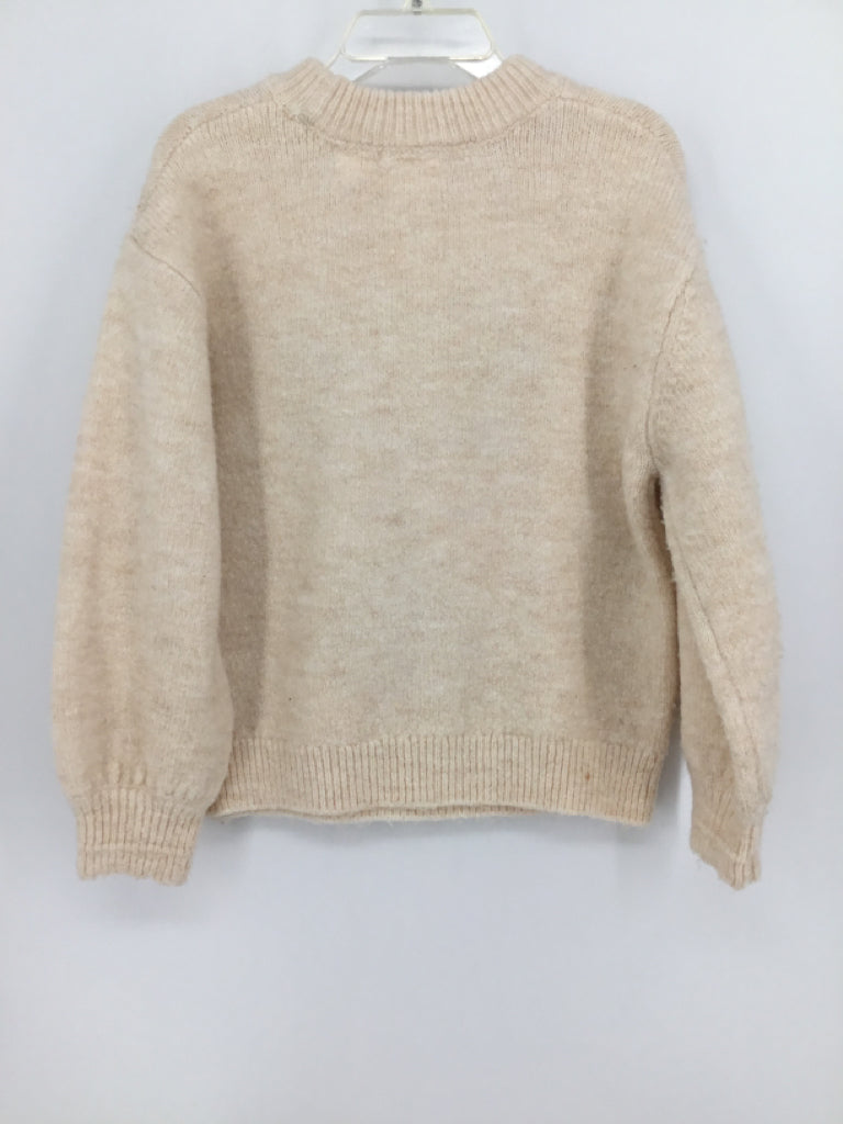 Zara Child Size 4 Tan Christmas Sweater