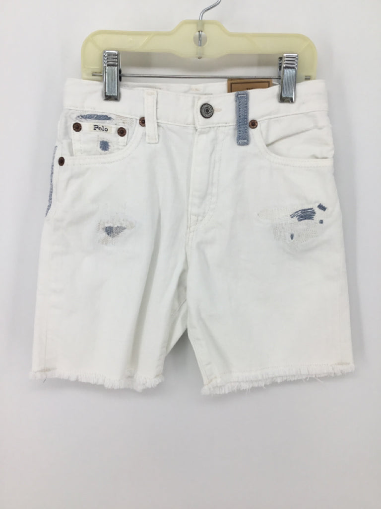 Ralph Lauren Child Size 7 White Solid Shorts - boys