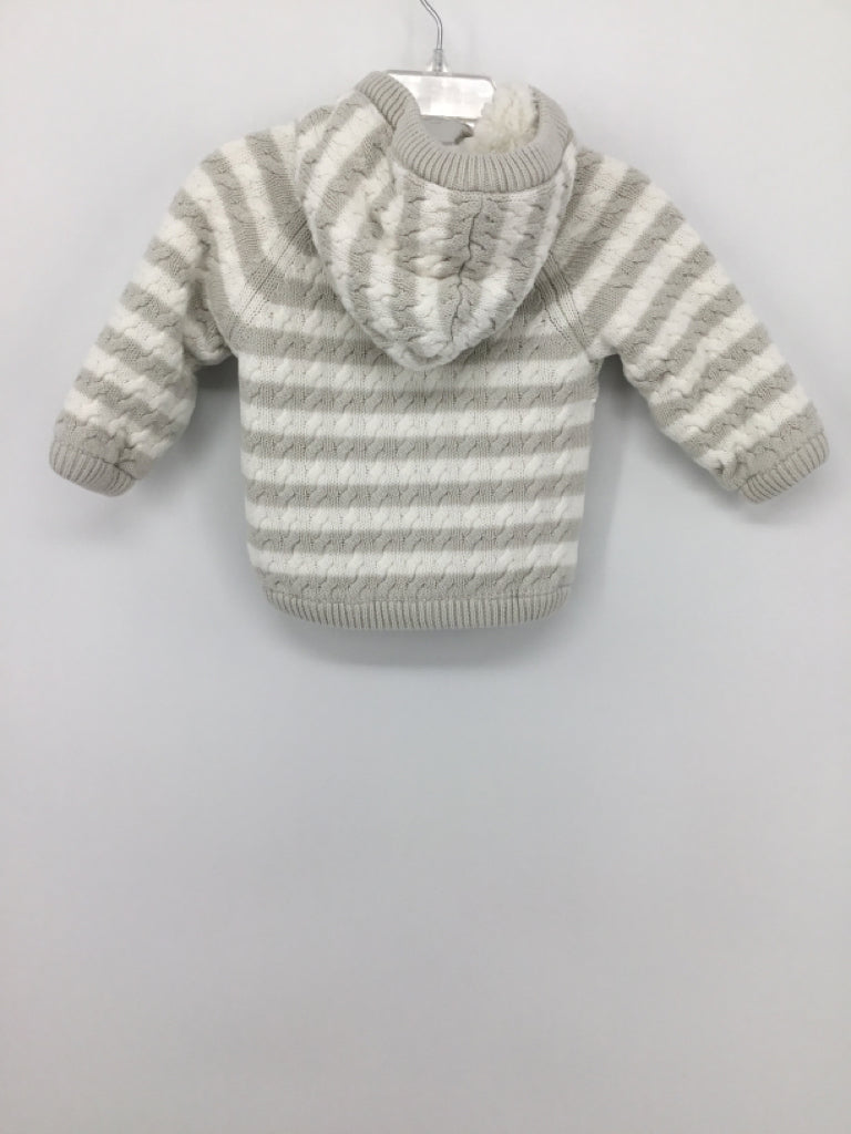 Angel Dear Child Size 6-12 Months Gray Stripe Sweater - boys