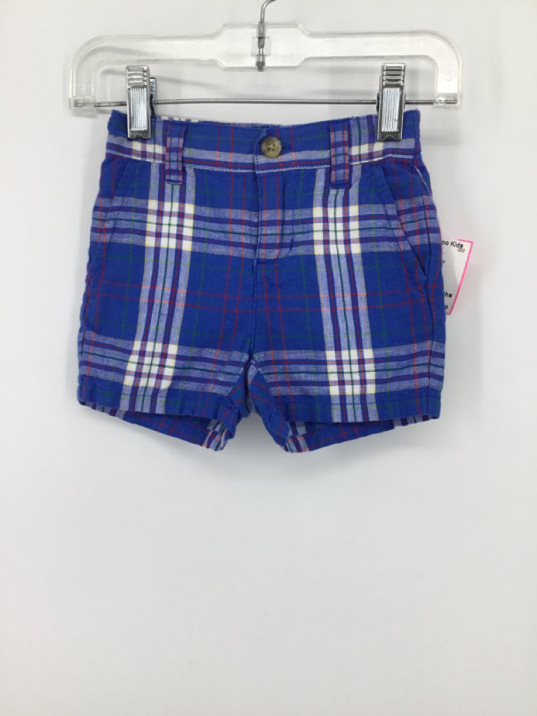 Janie and Jack Child Size 6-12 Months Blue Plaid Shorts - boys