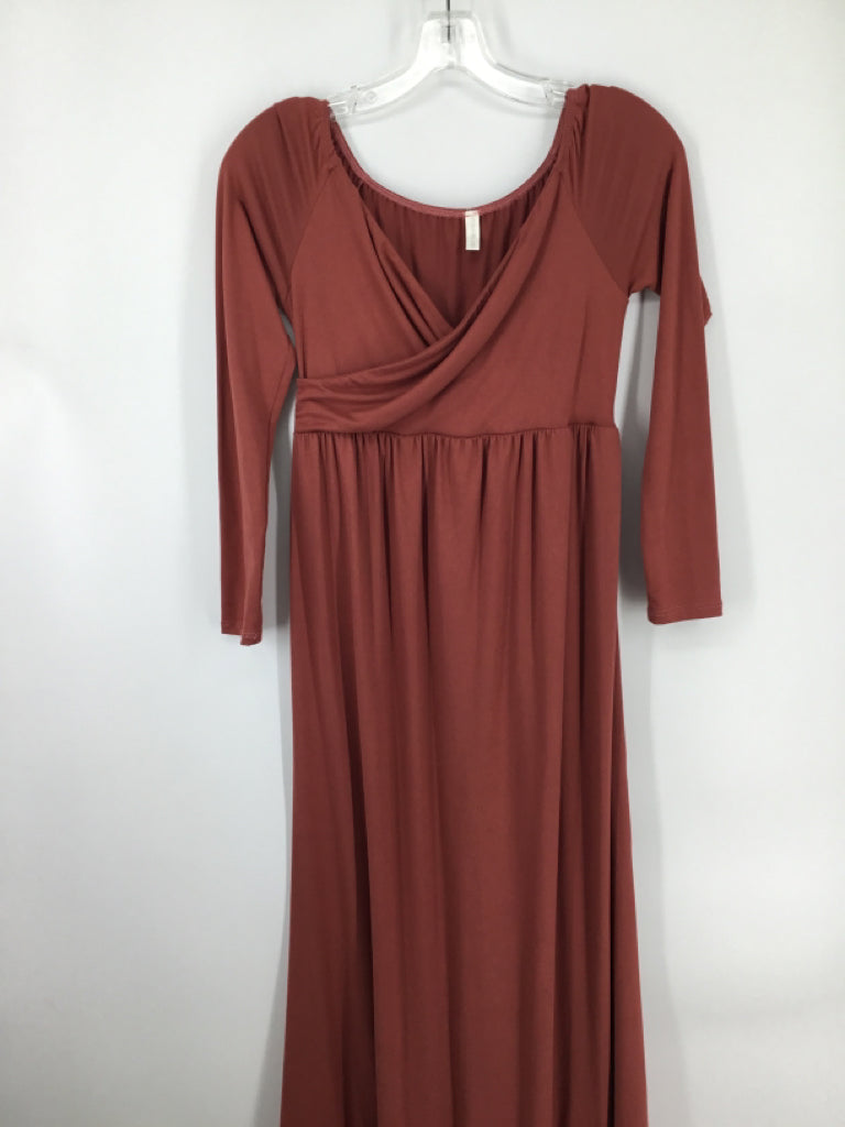 Pink Blush Size S Cotton Blend Dress - Maternity