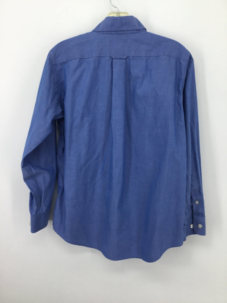 Lands' End Child Size 10 Blue Solid Shirt - boys