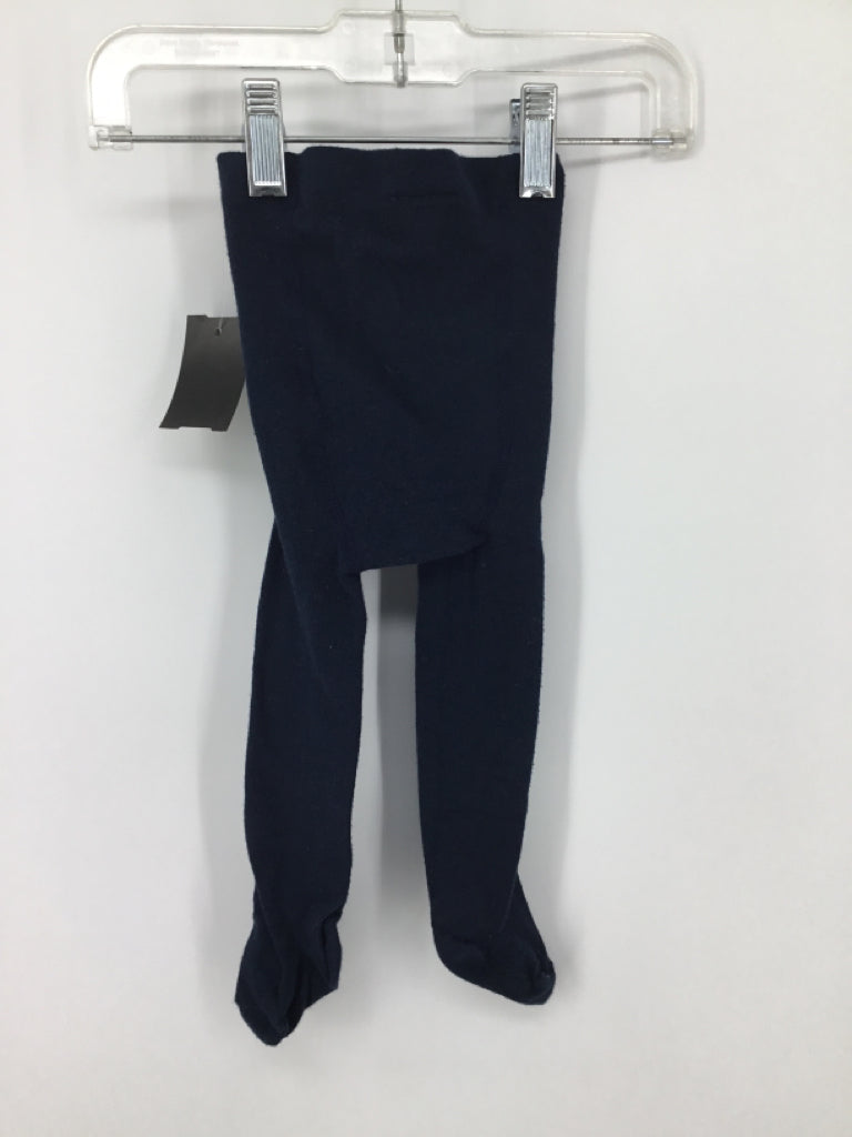 H & M Child Size 3-6 Months Navy Tights - girls