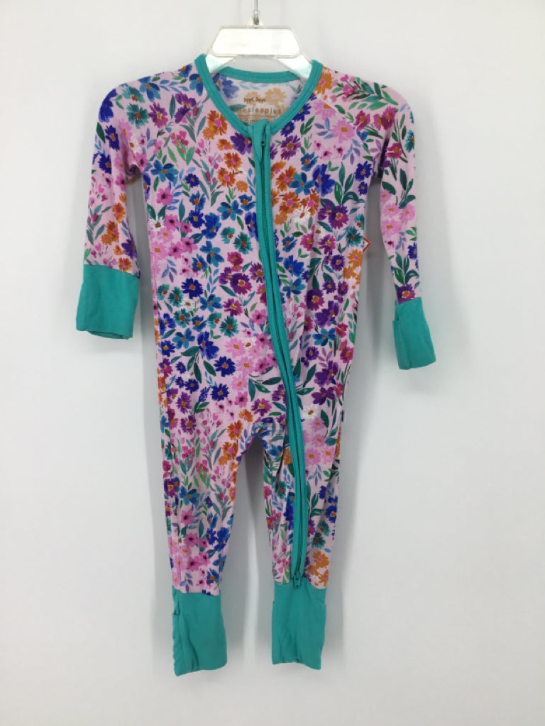 Little Sleepies Child Size 3-6 Months Pink Pajamas - girls