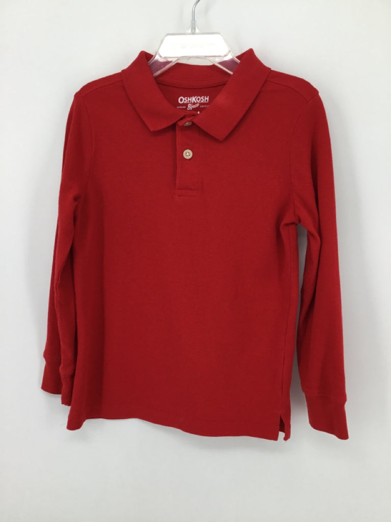 OshKosh B'gosh Child Size 5 Red Solid Shirt - boys