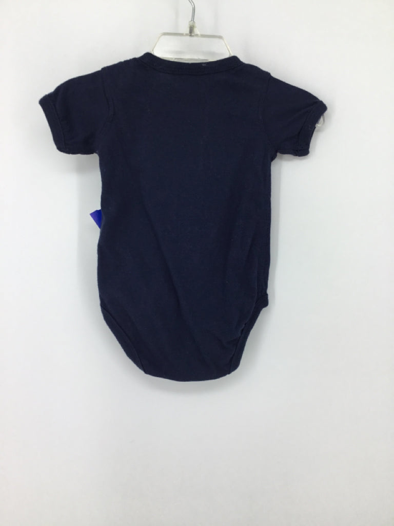 Rabbit Skins Child Size 6 Months Navy Onesie