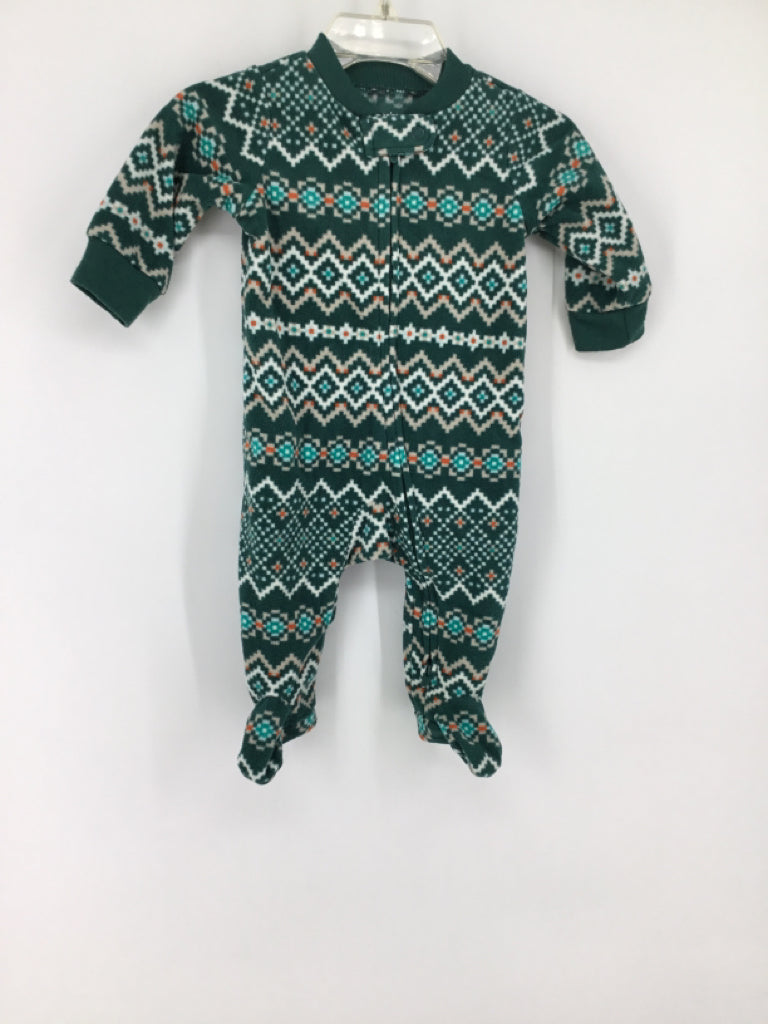 Carter's Child Size 3 Months Green Sleepers