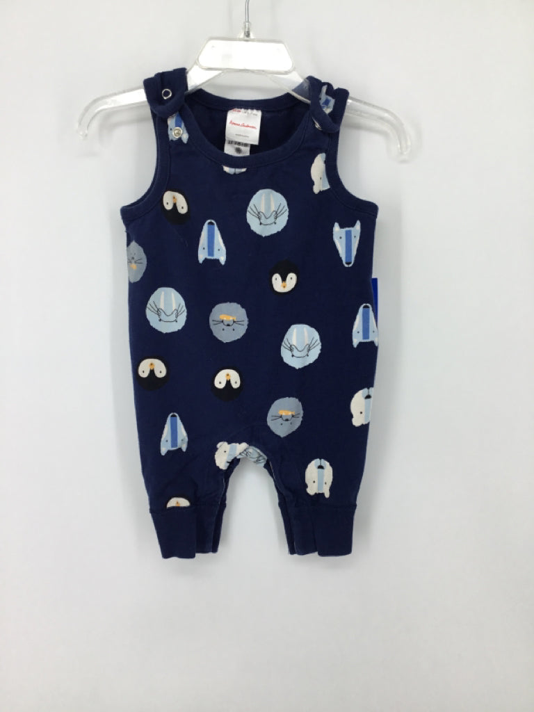 Hanna Andersson Child Size 0-3 Months Navy Animal Print Outfit - boys