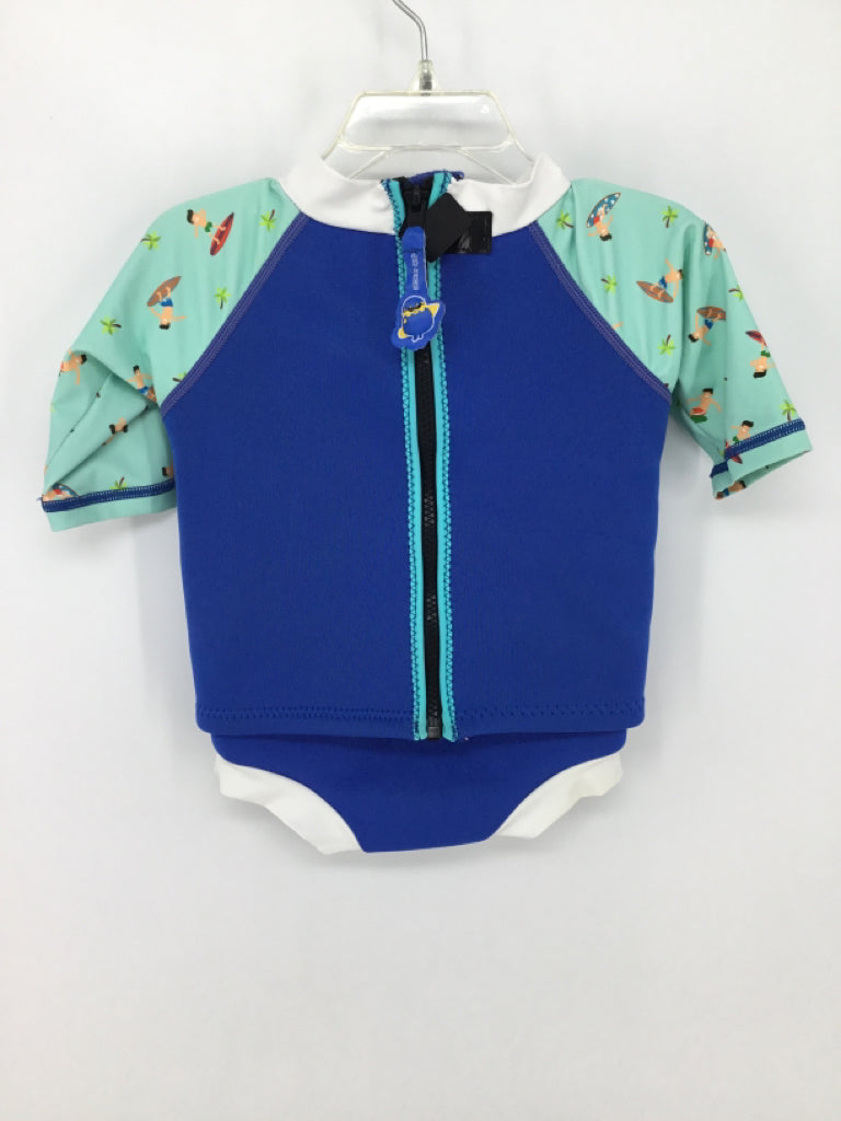 Cheekaaboo Child Size 18-24 Months Blue screen printed Swimwear - boys