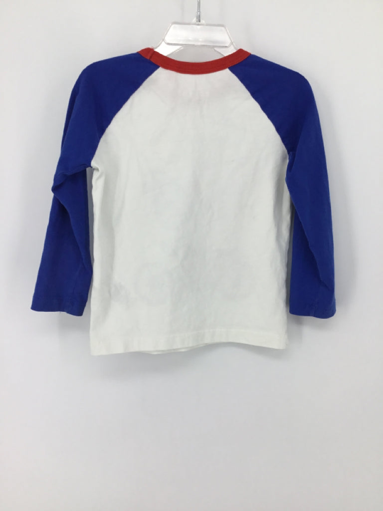 Mini Boden Child Size 2 Blue screen printed T-shirt - boys
