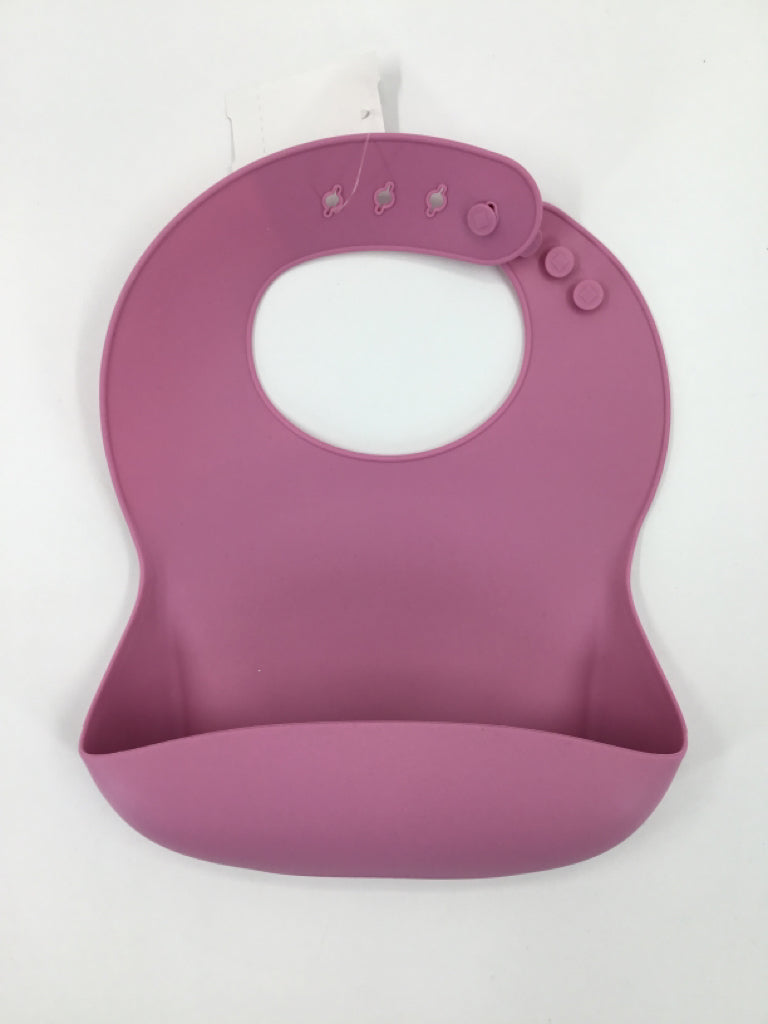 Pink One-Size Silicone Bib