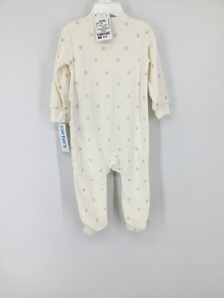 Carter's Child Size 9 Months White Sleepers