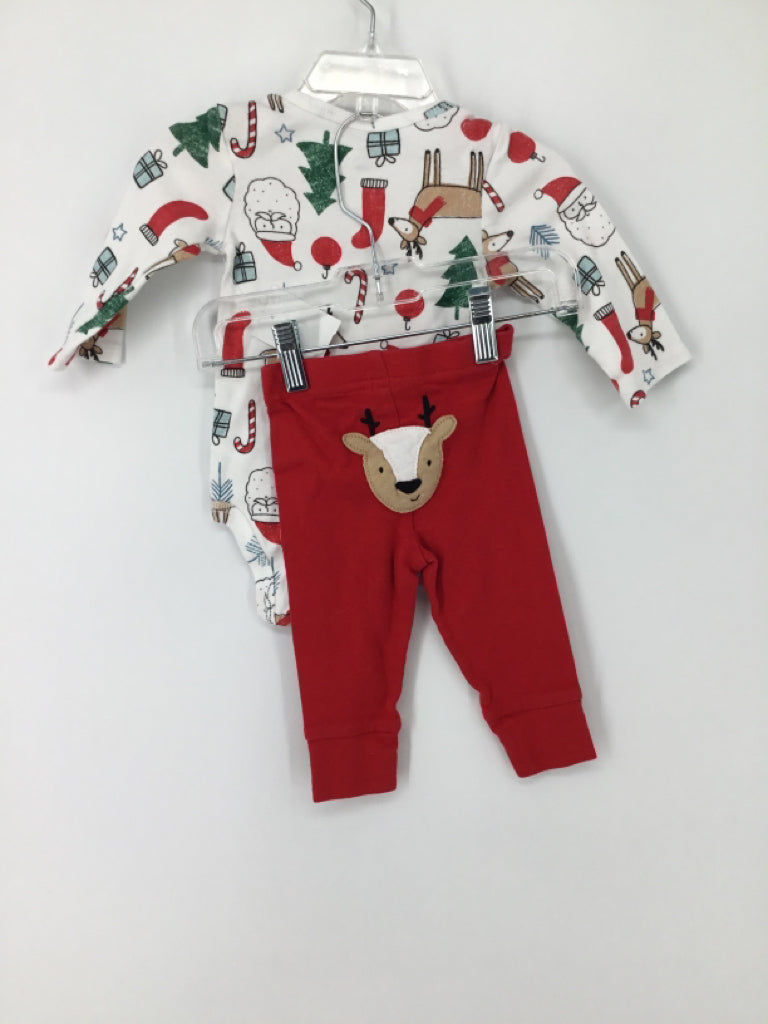 Just One You Made by Carters Child Size 6 Months Red Christmas Outfit