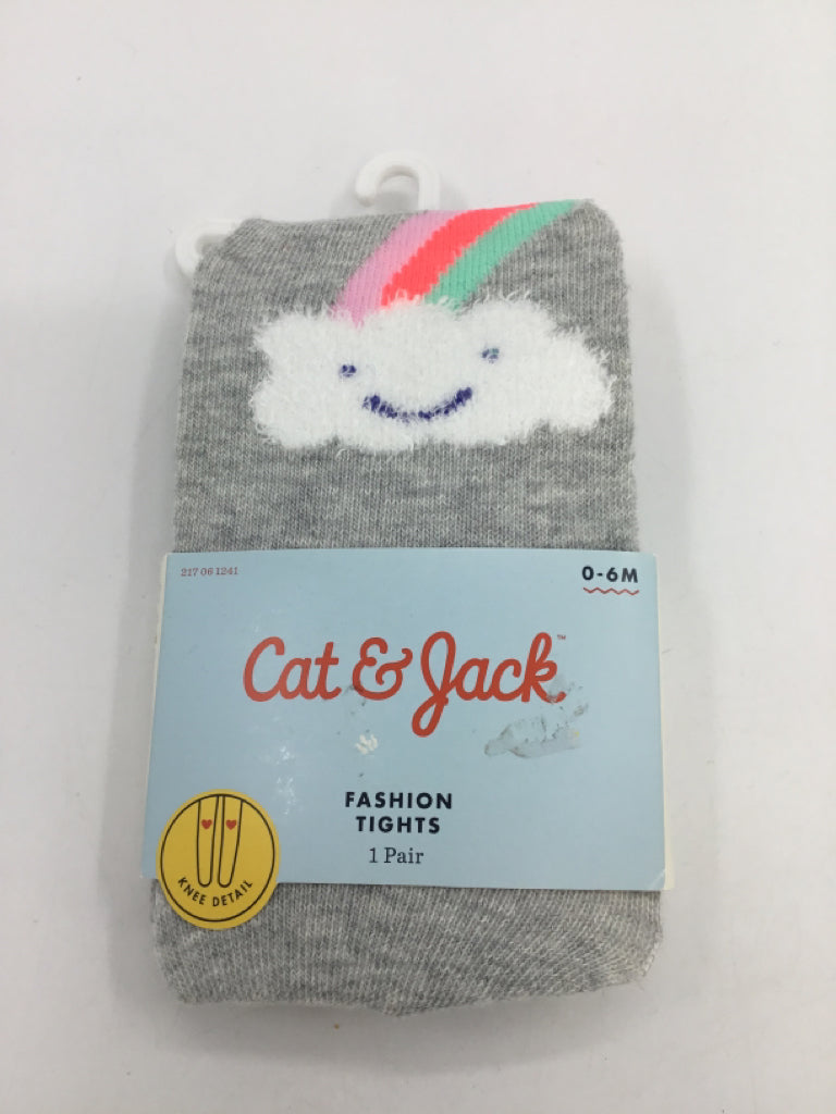 Cat & Jack Child Size 0-6 Months Gray Tights - girls