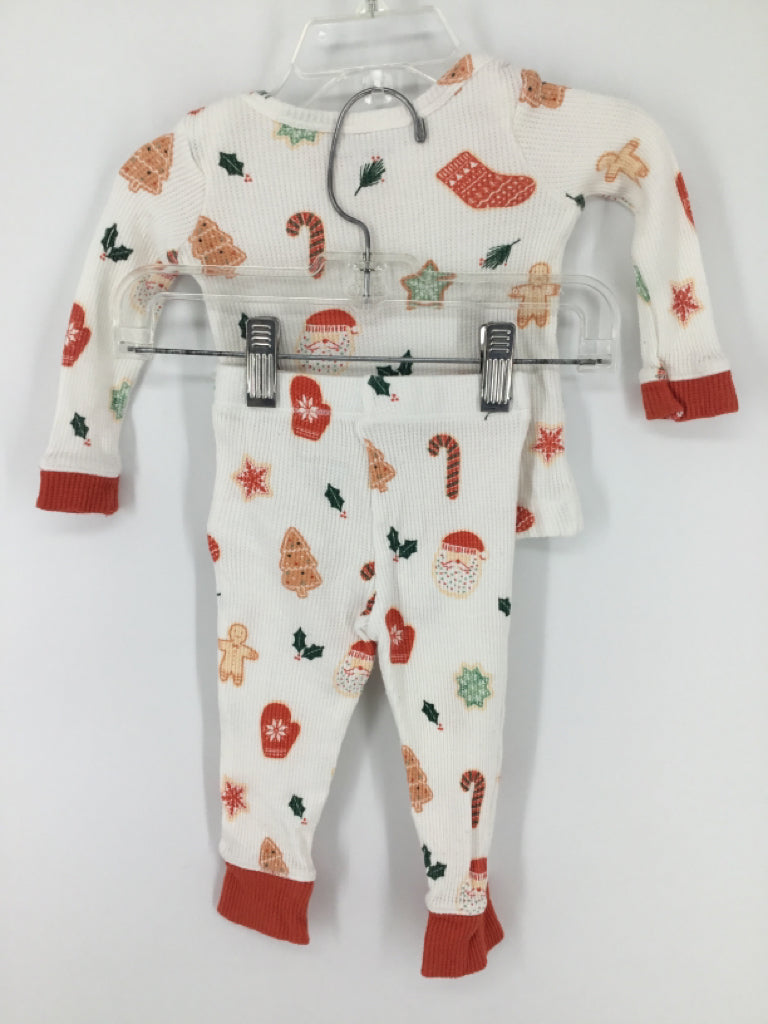 Angel Dear Child Size 6-12 Months White Christmas Pajamas