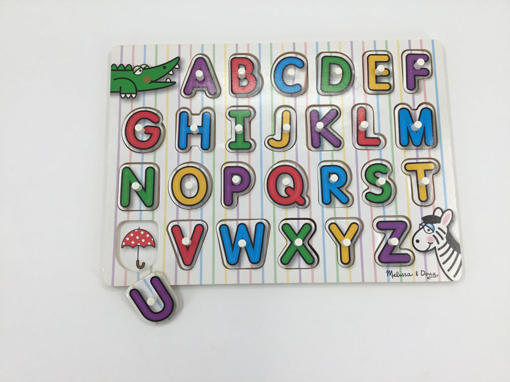Melissa & Doug Lift & See Peg Puzzle - Alphabet