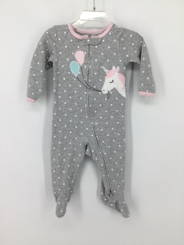 Carter's Child Size 9 Months Gray Sleepers
