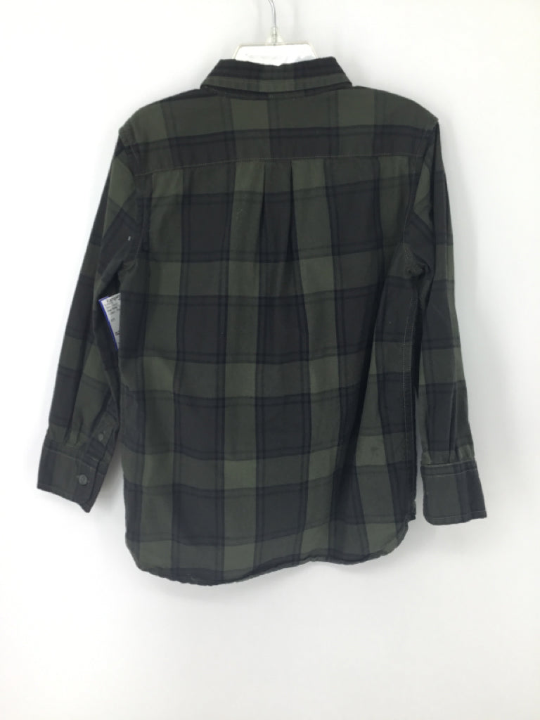 Gap Kids Child Size 4 Green Plaid Shirt - boys