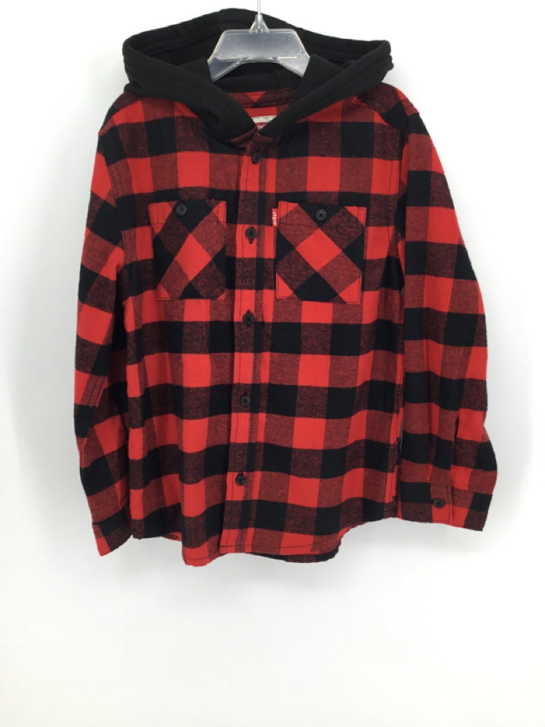 Levi's Child Size 6 Red Checkered Shirt - boys