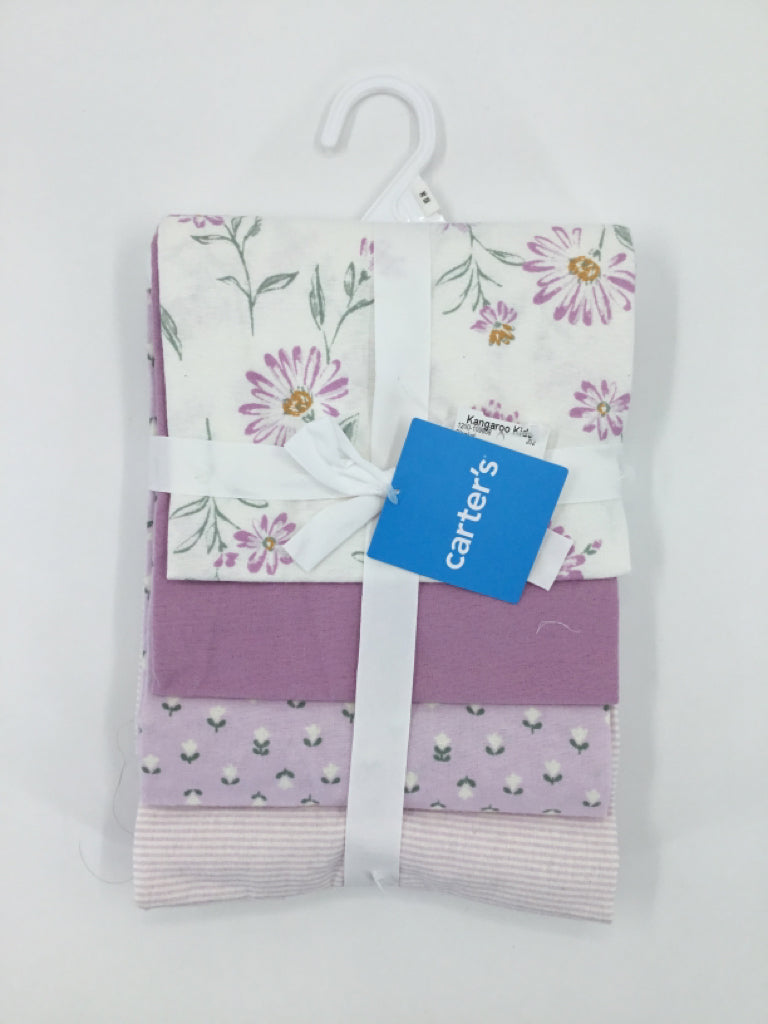 Carter's Purple Receiving Blankets - 4 pcs - New in Package