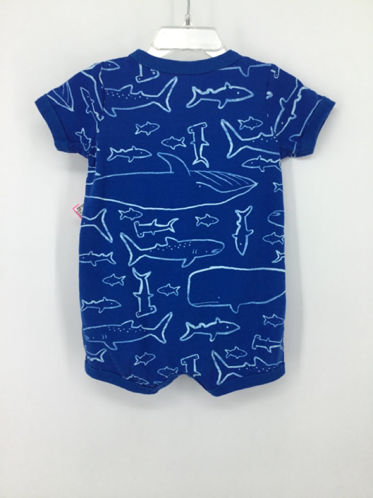 Carter's Child Size 12 Months Blue Sharks Outfit - boys