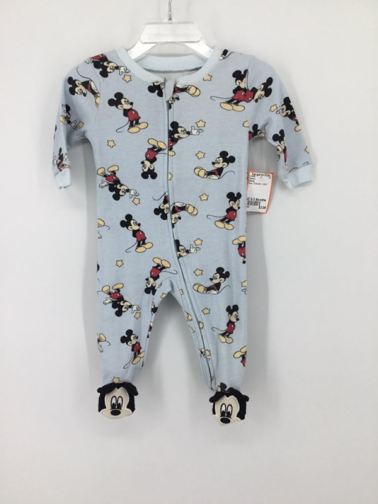 Disney Child Size 0-3 Months Blue Sleepers