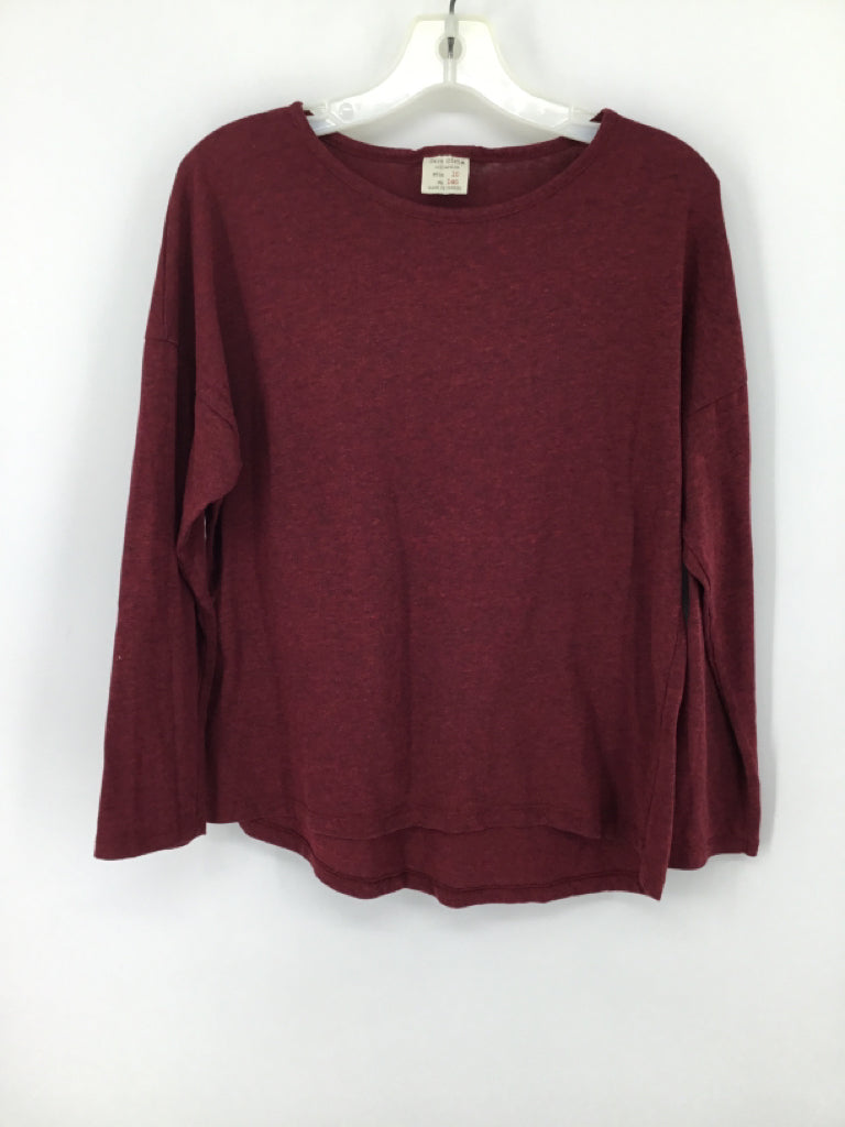 Zara Child Size 10 Burgundy T-shirt - girls