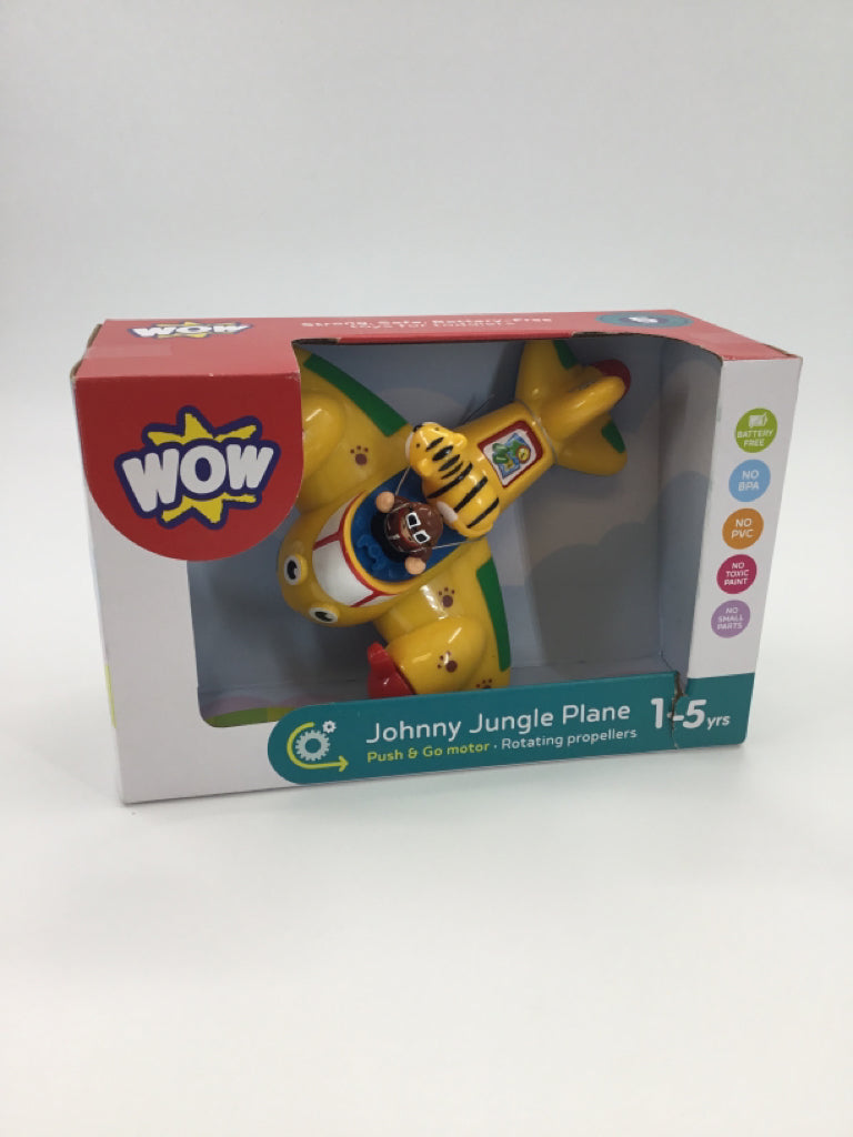 Wow Johnny Jungle Plane Push & Go Motor