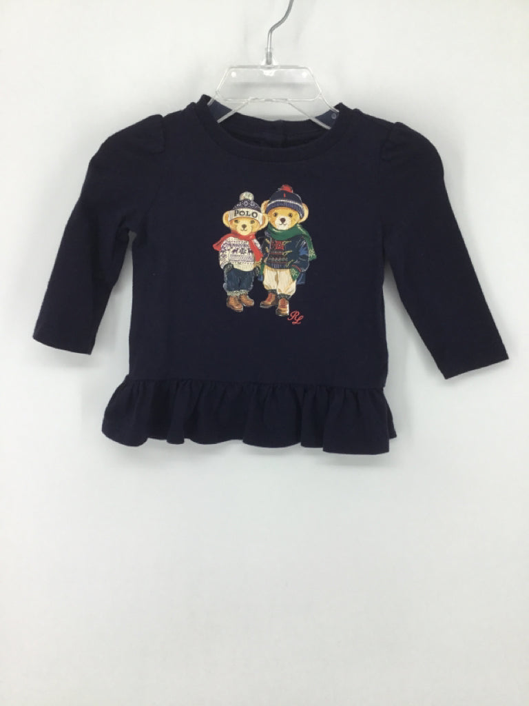 Ralph Lauren Child Size 6 Months Navy Shirt - girls
