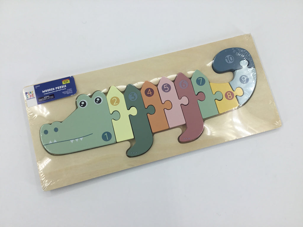 Playside Creations Wooden Number Alligator Puzzle