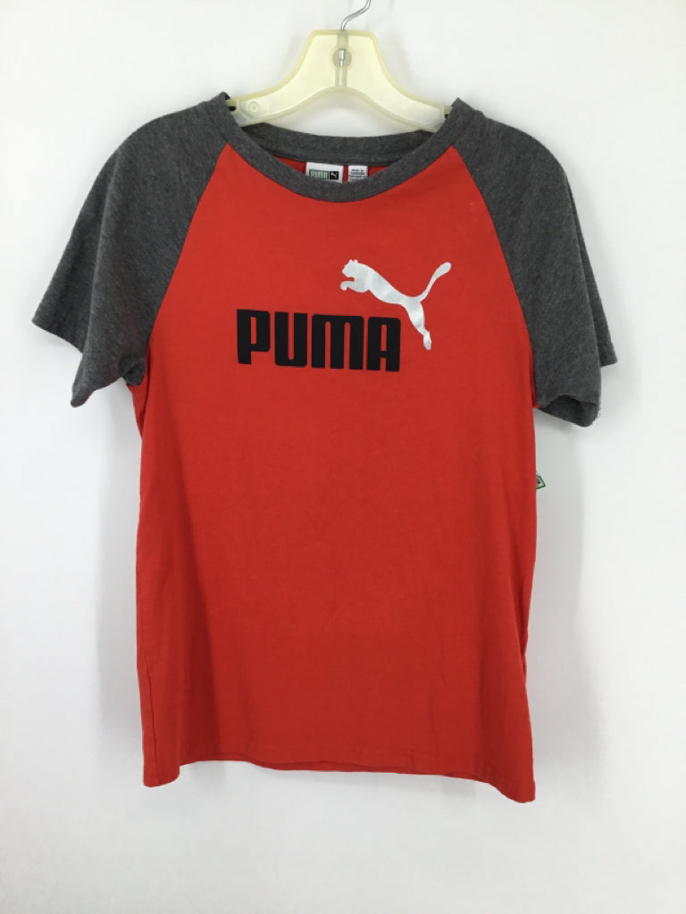 Puma Child Size 10 Red screen printed T-shirt - boys