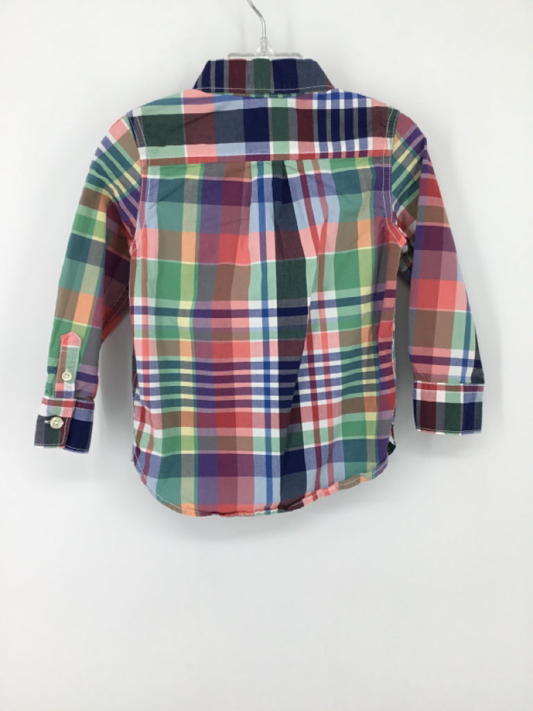 Baby Gap Child Size 2 Multi-Color Plaid Shirt - boys