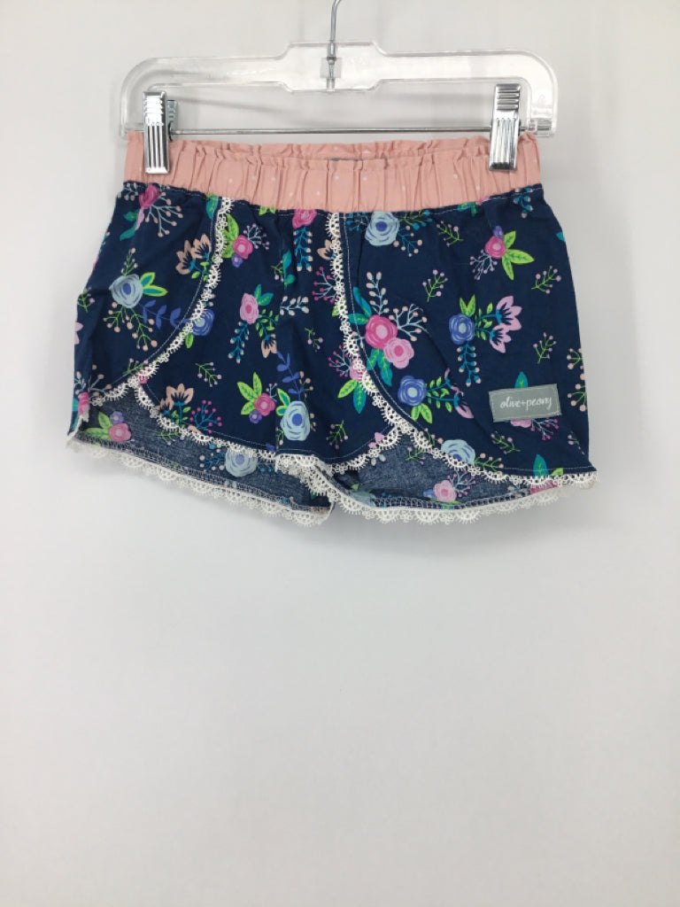 Olive & Peony Child Size 7 Blue Shorts - girls
