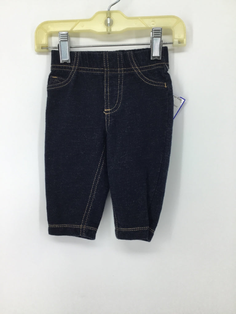 Carter's Child Size 6 Months Blue Solid Pants - boys