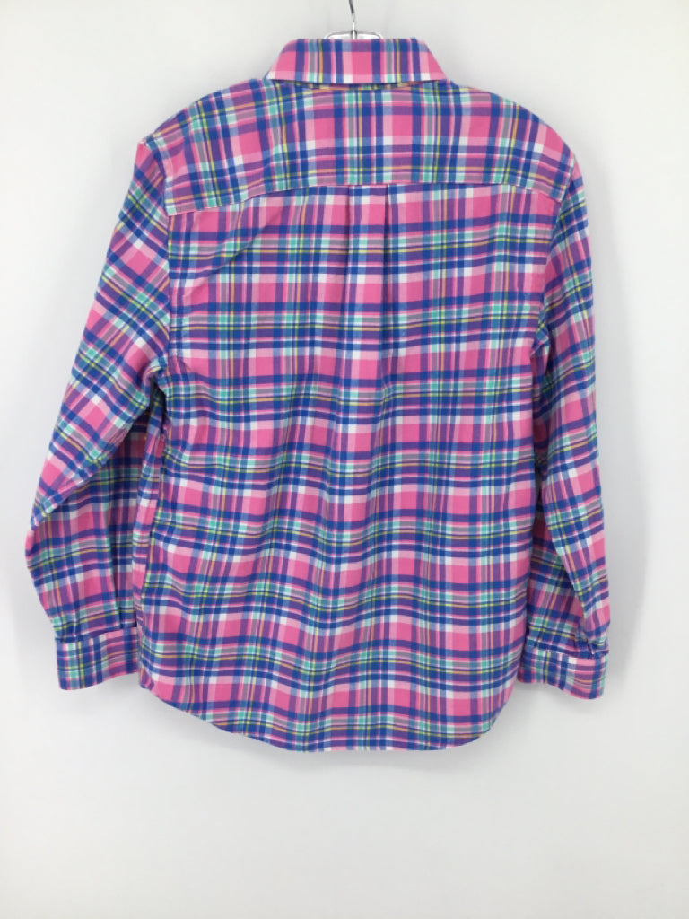 vineyard vines Child Size 8 Pink Plaid Shirt - boys