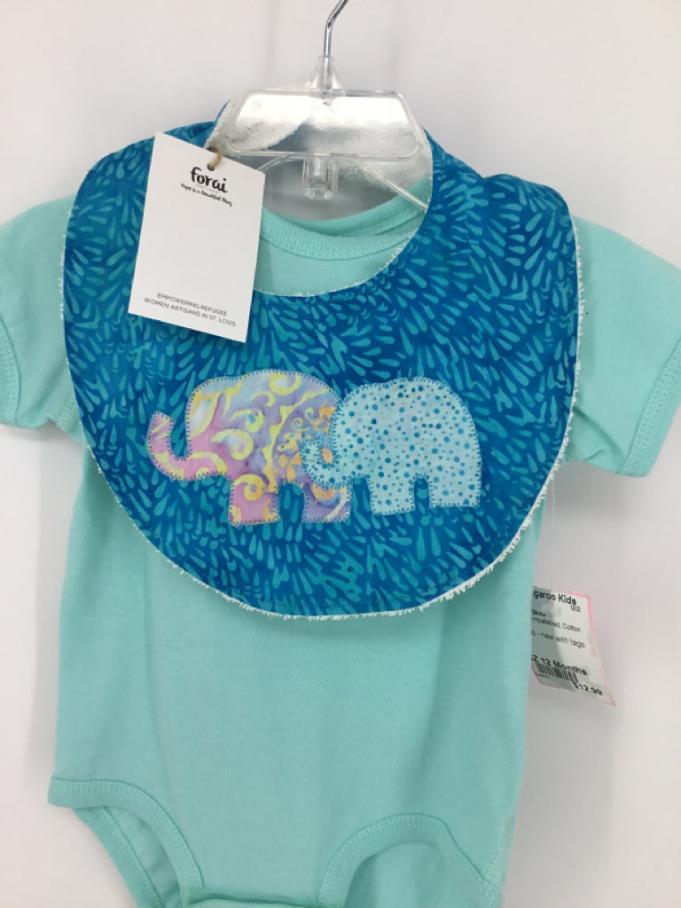 Rabbit Skins Child Size 12 Months Blue Onesie