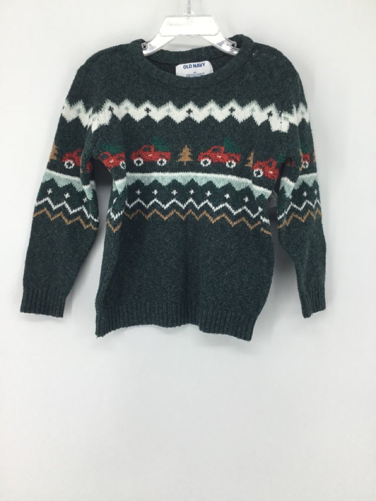 Old Navy Child Size 4 Green Christmas Sweater